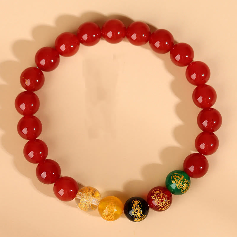 Buddha Stones ミックスストーン 瑪瑙 幸運 癒し ヒーリング パワーストーン ブレスレット