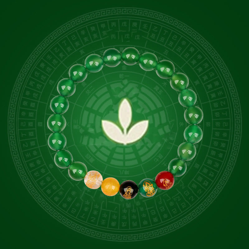 Buddha Stones ミックスストーン 瑪瑙 幸運 癒し ヒーリング パワーストーン ブレスレット