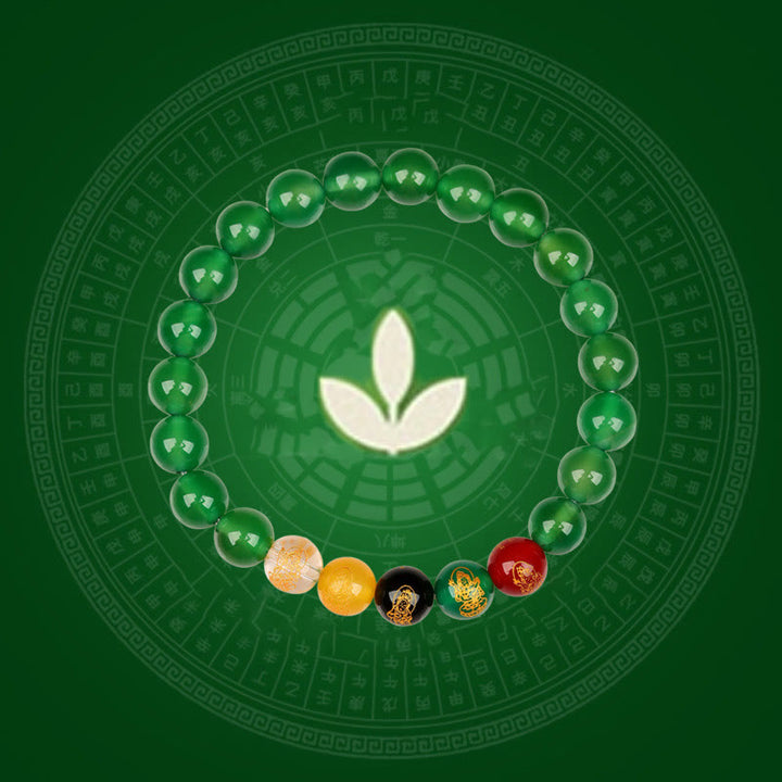 Buddha Stones ミックスストーン 瑪瑙 幸運 癒し ヒーリング パワーストーン ブレスレット