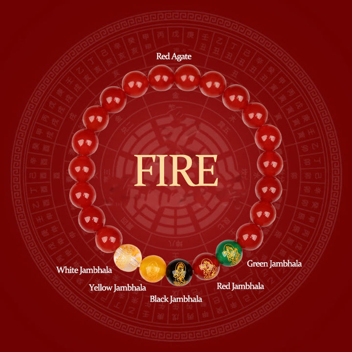 Buddha Stones ミックスストーン 瑪瑙 幸運 癒し ヒーリング パワーストーン ブレスレット - ファイア（手首周り：14～16cm） - image 13