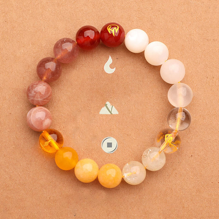 Buddha Stones 太陽石 瑪瑙 ブラックオニキス 知恵 守護 開運 パワーストーン ブレスレット
