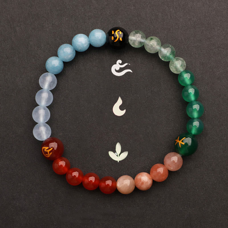 Buddha Stones 太陽石 瑪瑙 ブラックオニキス 知恵 守護 開運 パワーストーン ブレスレット
