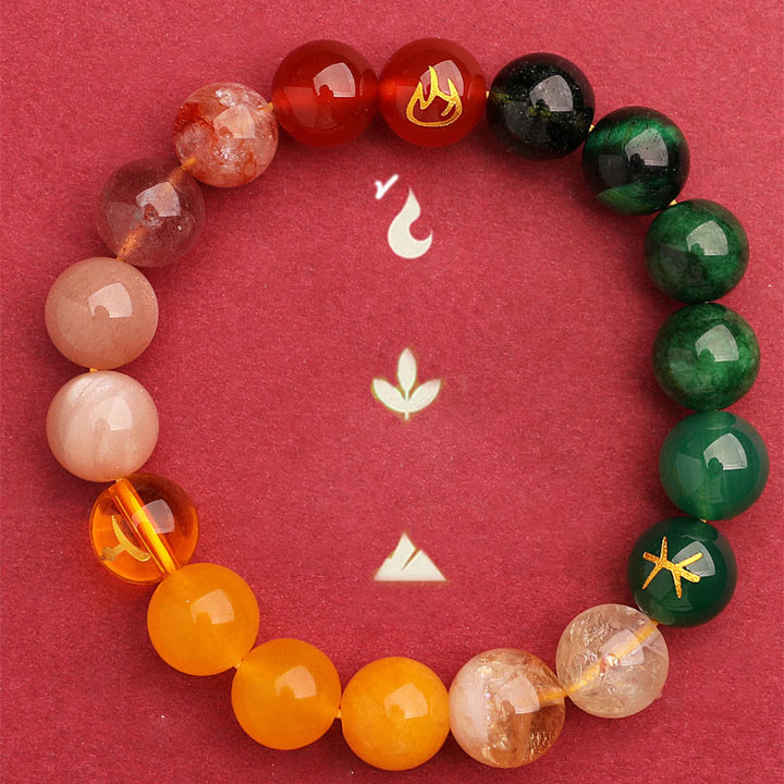 Buddha Stones 太陽石 瑪瑙 ブラックオニキス 知恵 守護 開運 パワーストーン ブレスレット
