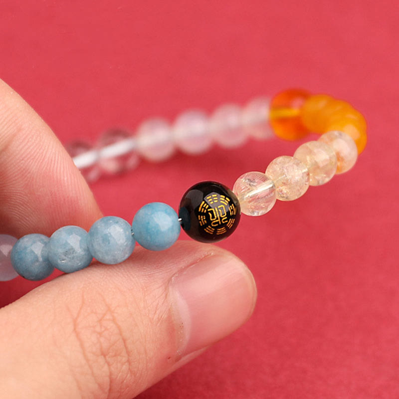 Buddha Stones 太陽石 瑪瑙 ブラックオニキス 知恵 守護 開運 パワーストーン ブレスレット