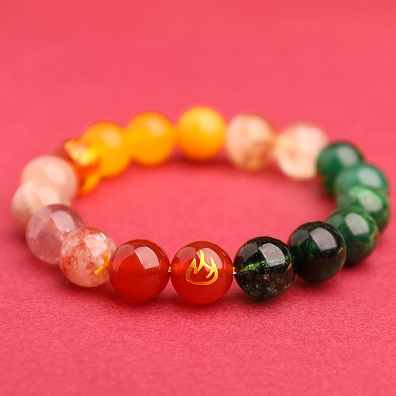 Buddha Stones 太陽石 瑪瑙 ブラックオニキス 知恵 守護 開運 パワーストーン ブレスレット