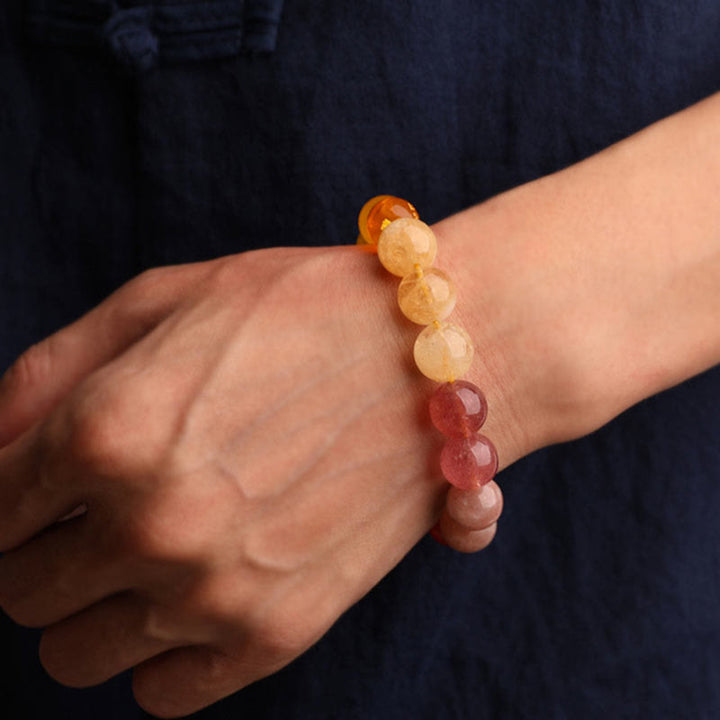 Buddha Stones 太陽石 瑪瑙 ブラックオニキス 知恵 守護 開運 パワーストーン ブレスレット - image 50