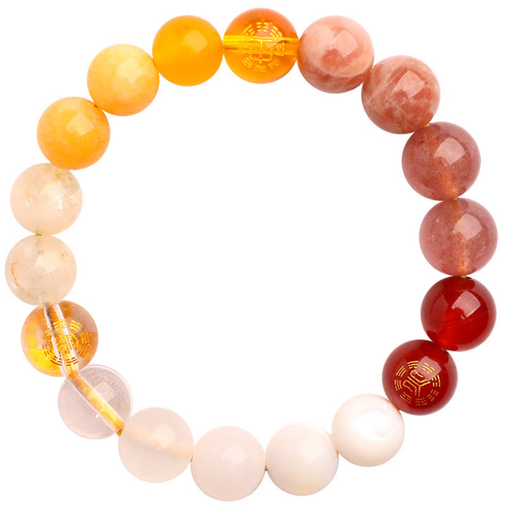 Buddha Stones 太陽石 瑪瑙 ブラックオニキス 知恵 守護 開運 パワーストーン ブレスレット