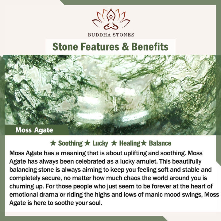 Buddha Stones ストロベリークォーツ モスアゲート グリーンファントム 幸運 癒し 恋愛運 ブレスレット
