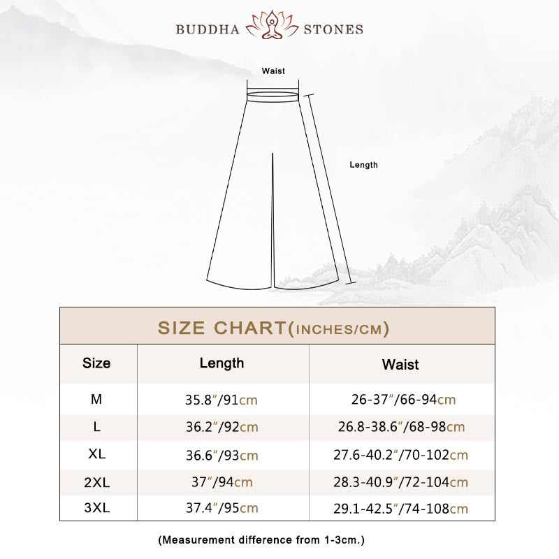 Buddha Stones2点セット シンプルデザイン ホワイトトップパンツ 瞑想 ヨガ 禅 太極拳 コットンリネン 衣類 レディース セット - image 6