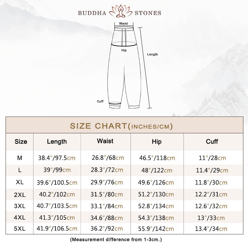 Buddha Stonesコットン メンズ ドローストリング ハーレムパンツ ポケット付き - image 6