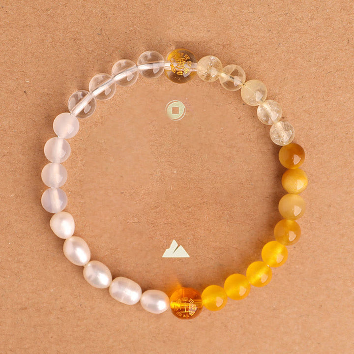 Buddha Stones ブラックオニキス グリーンカルセドニー アクアマリン 開運 知恵 癒し ブレスレット