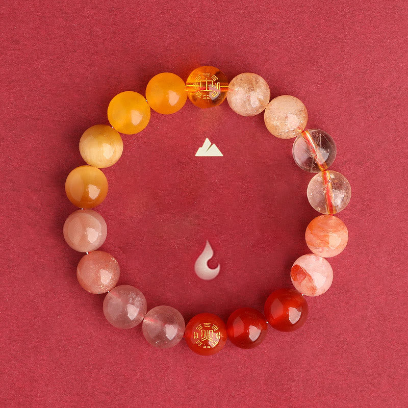 Buddha Stones ブラックオニキス グリーンカルセドニー アクアマリン 開運 知恵 癒し ブレスレット