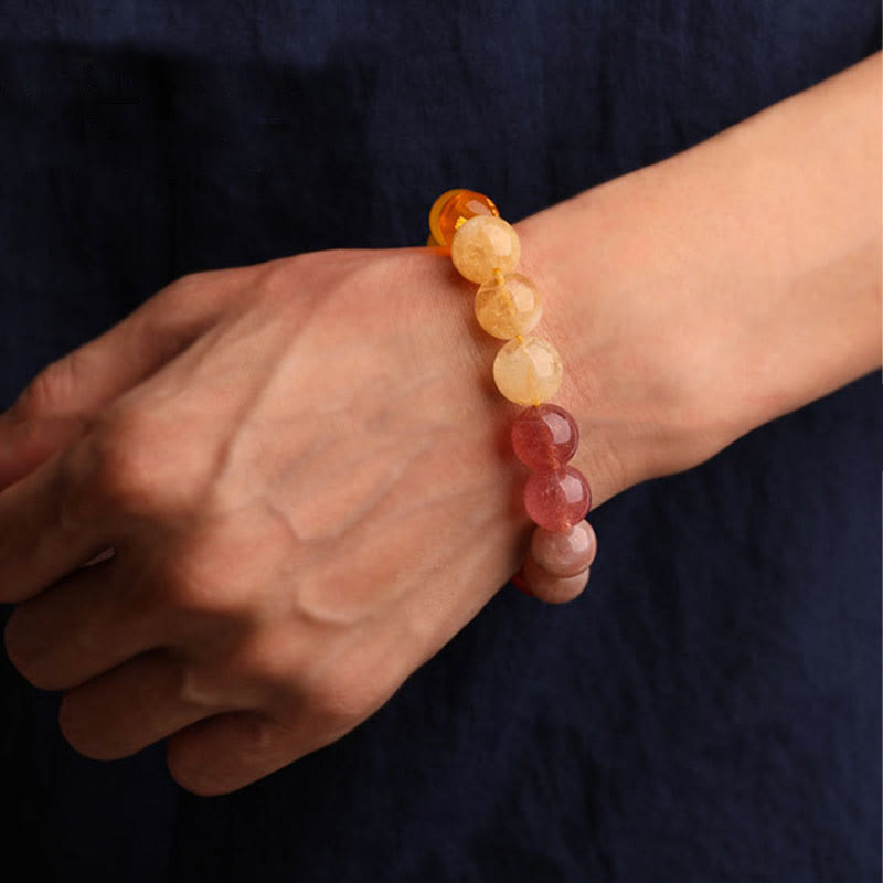 Buddha Stones ブラックオニキス グリーンカルセドニー アクアマリン 開運 知恵 癒し ブレスレット