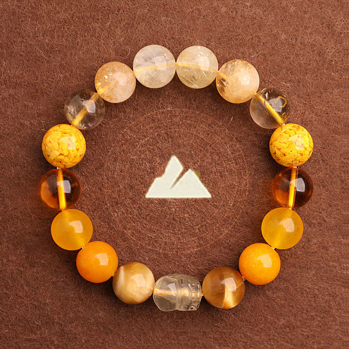 Buddha Stones ストロベリークォーツ モスアゲート グリーンファントム 幸運 癒し 恋愛運 ブレスレット