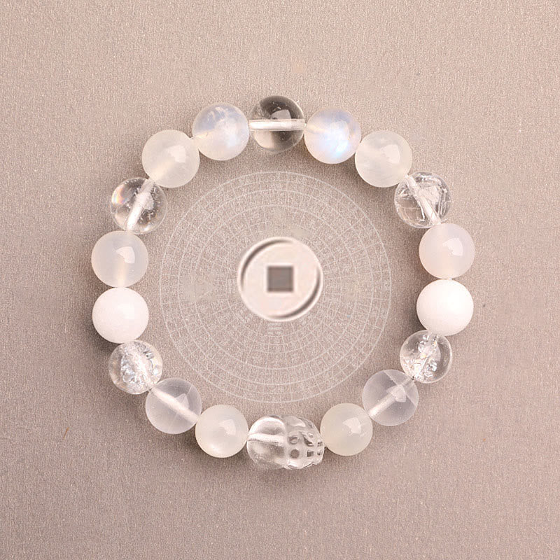 Buddha Stones ストロベリークォーツ モスアゲート グリーンファントム 幸運 癒し 恋愛運 ブレスレット - image 42