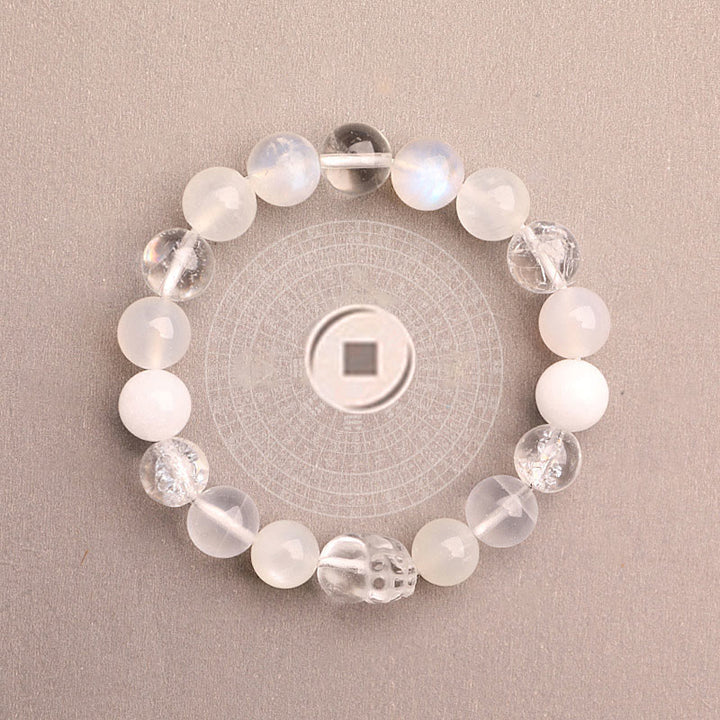 Buddha Stones ストロベリークォーツ モスアゲート グリーンファントム 幸運 癒し 恋愛運 ブレスレット - image 42