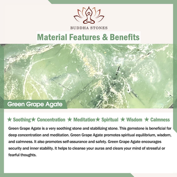 Buddha Stones グリーンファントム ルチルクォーツ グリーングレープ瑪瑙 マラカイト 開運 幸運 ブレスレット - image 8