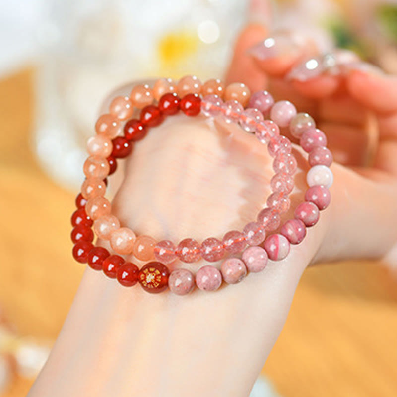 Buddha Stones 玉髄 白水晶 白瑪瑙 開運 幸運 癒し パワーストーン ブレスレット - image 30