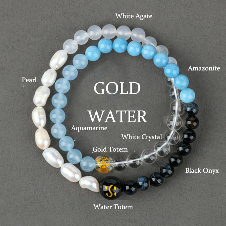 Buddha Stones パール 黒オニキス 白水晶 白瑪瑙 清浄 優雅 エレガント ブレスレット