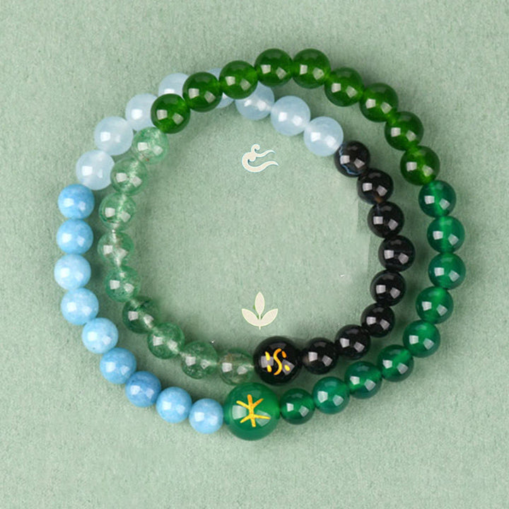Buddha Stones パール 黒オニキス 白水晶 白瑪瑙 清浄 優雅 エレガント ブレスレット