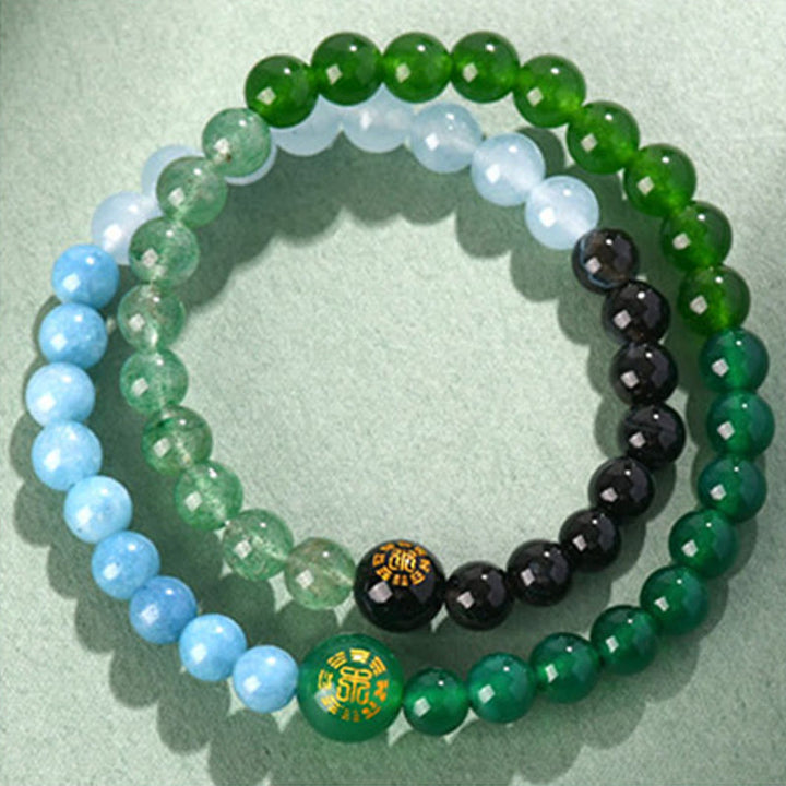 Buddha Stones パール 黒オニキス 白水晶 白瑪瑙 清浄 優雅 エレガント ブレスレット