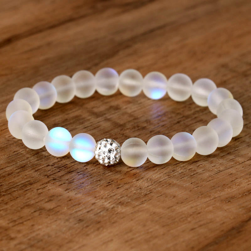 Buddha Stonesグリッターストーンジルコンヒーリングブレスレット