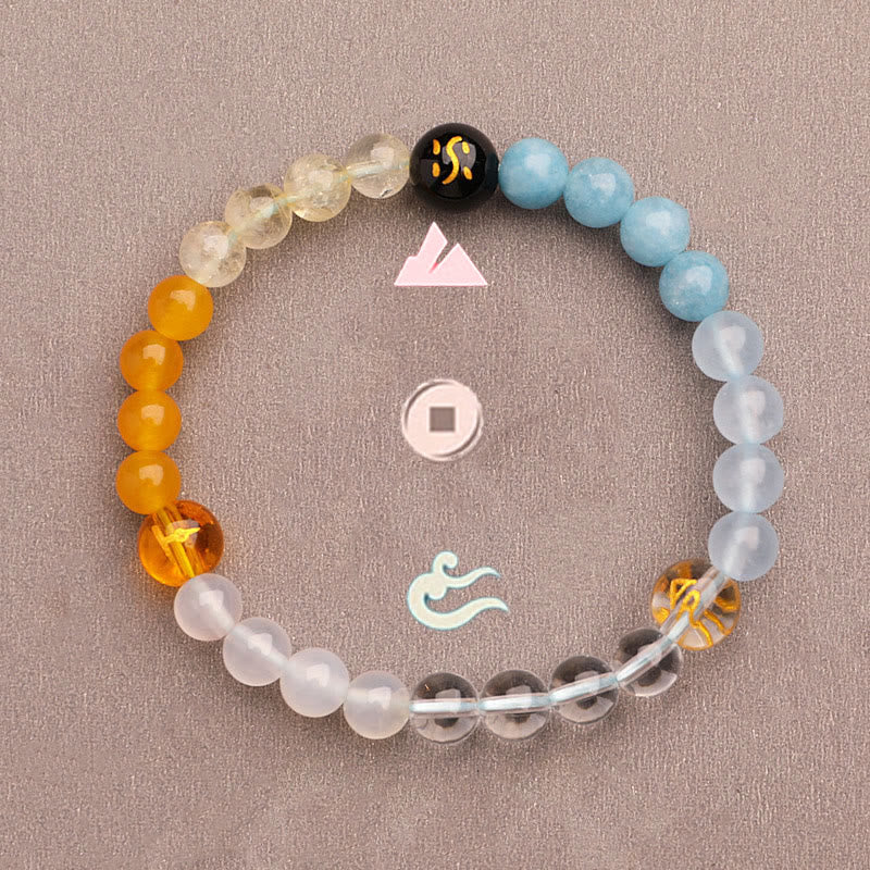 Buddha Stones グリーンストロベリークォーツ 太陽石 金運 幸運 幸福 開運 ブレスレット