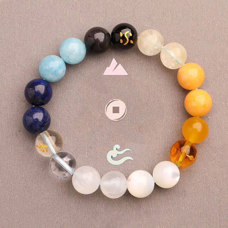 Buddha Stones グリーンストロベリークォーツ 太陽石 金運 幸運 幸福 開運 ブレスレット