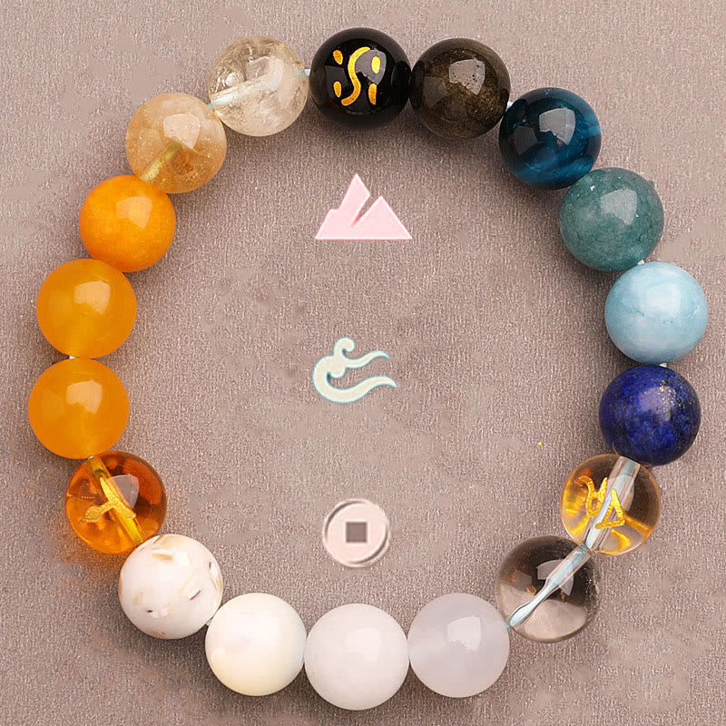 Buddha Stones グリーンストロベリークォーツ 太陽石 金運 幸運 幸福 開運 ブレスレット
