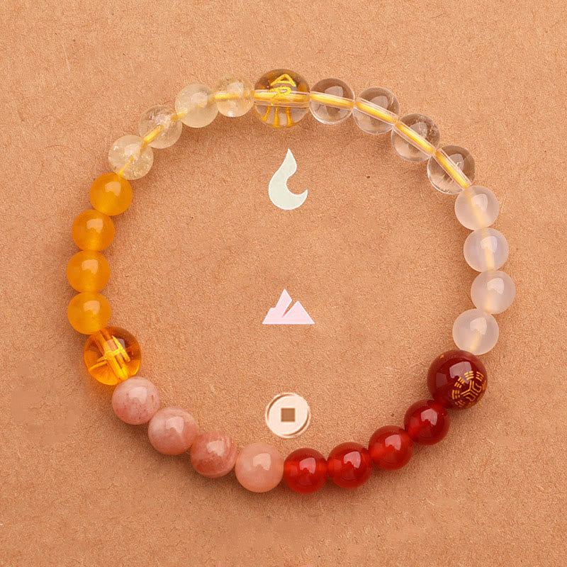 Buddha Stones グリーンストロベリークォーツ 太陽石 金運 幸運 幸福 開運 ブレスレット