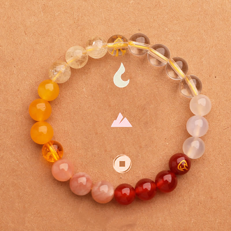 Buddha Stones グリーンストロベリークォーツ 太陽石 金運 幸運 幸福 開運 ブレスレット