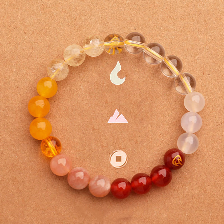 Buddha Stones グリーンストロベリークォーツ 太陽石 金運 幸運 幸福 開運 ブレスレット