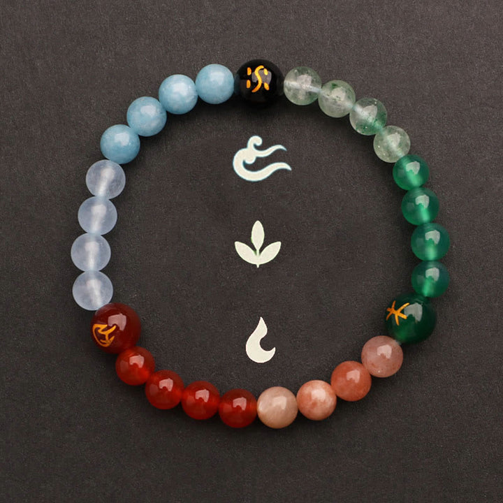 Buddha Stones グリーンストロベリークォーツ 太陽石 金運 幸運 幸福 開運 ブレスレット