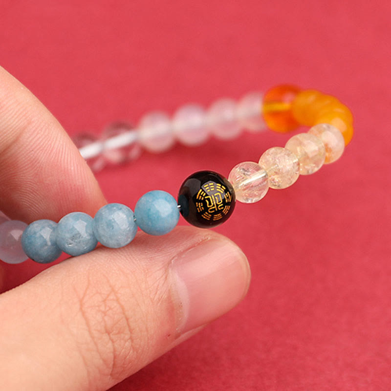 Buddha Stones グリーンストロベリークォーツ 太陽石 金運 幸運 幸福 開運 ブレスレット