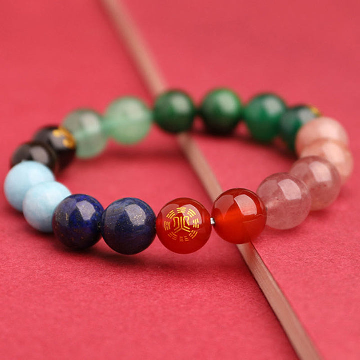 Buddha Stones グリーンストロベリークォーツ 太陽石 金運 幸運 幸福 開運 ブレスレット