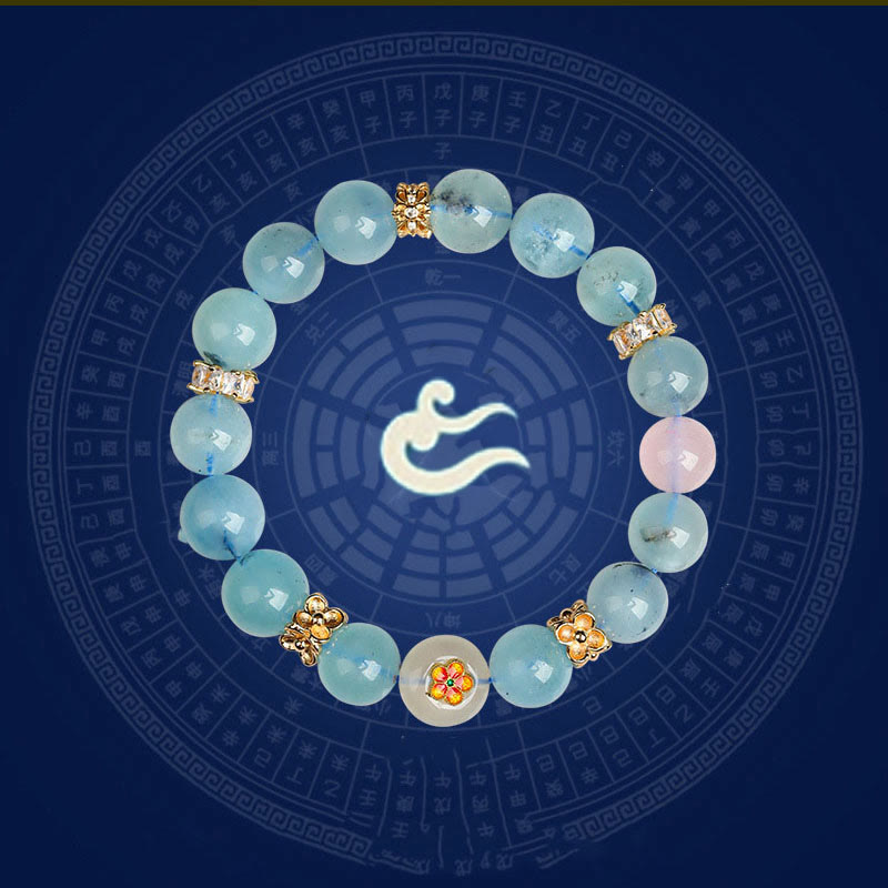 Buddha Stones グリーンファントム ルチルクォーツ グリーングレープ瑪瑙 マラカイト 開運 幸運 ブレスレット