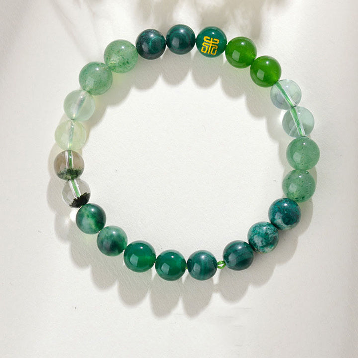 Buddha Stones ルチルクォーツ タイガーアイ 黄瑪瑙 シトリン 金運 開運 幸運 ブレスレット - 木製（手首周り：14～16cm） - 8mm - image 18