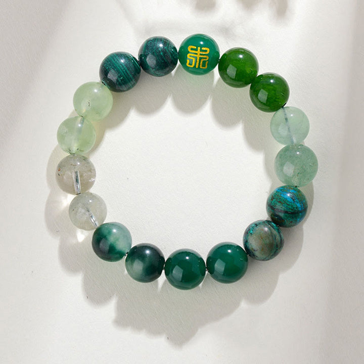 Buddha Stones ルチルクォーツ タイガーアイ 黄瑪瑙 シトリン 金運 開運 幸運 ブレスレット - 木製（手首周り：14～16cm） - 12mm - image 19