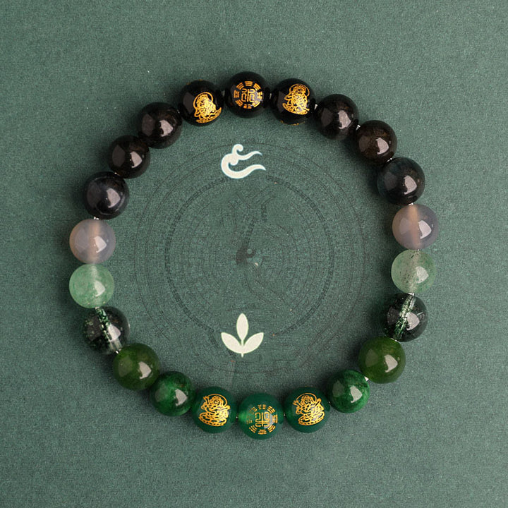 Buddha Stones 南赤瑪瑙 ストロベリークォーツ 太陽石 恋愛 成功 幸運 ブレスレット
