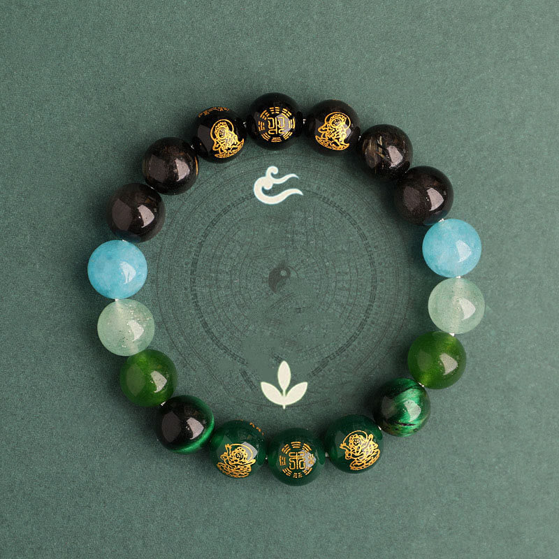 Buddha Stones 南赤瑪瑙 ストロベリークォーツ 太陽石 恋愛 成功 幸運 ブレスレット