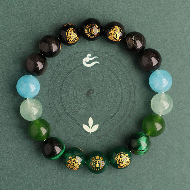 Buddha Stones 南赤瑪瑙 ストロベリークォーツ 太陽石 恋愛 成功 幸運 ブレスレット