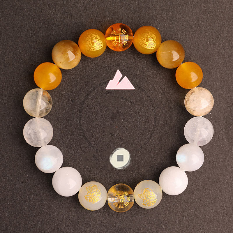 Buddha Stones 南赤瑪瑙 ストロベリークォーツ 太陽石 恋愛 成功 幸運 ブレスレット