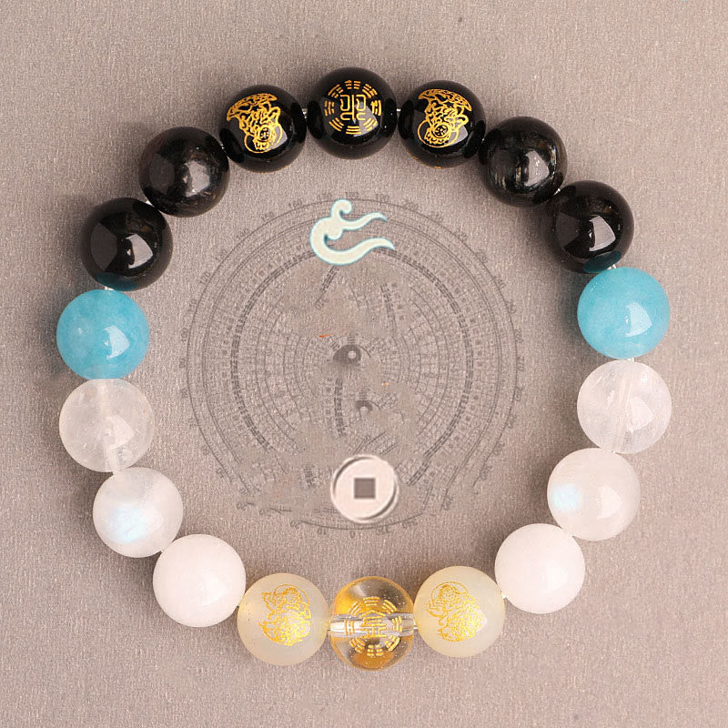 Buddha Stones 南赤瑪瑙 ストロベリークォーツ 太陽石 恋愛 成功 幸運 ブレスレット