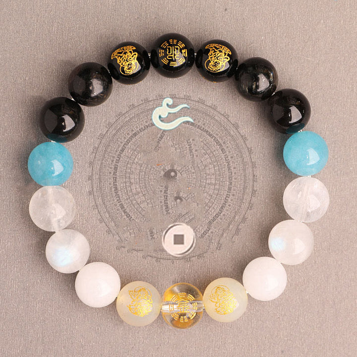 Buddha Stones 南赤瑪瑙 ストロベリークォーツ 太陽石 恋愛 成功 幸運 ブレスレット