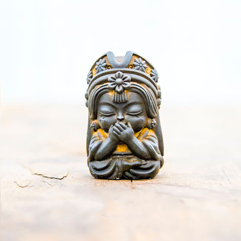 Buddha Stones手作り ザキラム 鉄粉 錆 鋳造 樹脂 像 禅 家の装飾