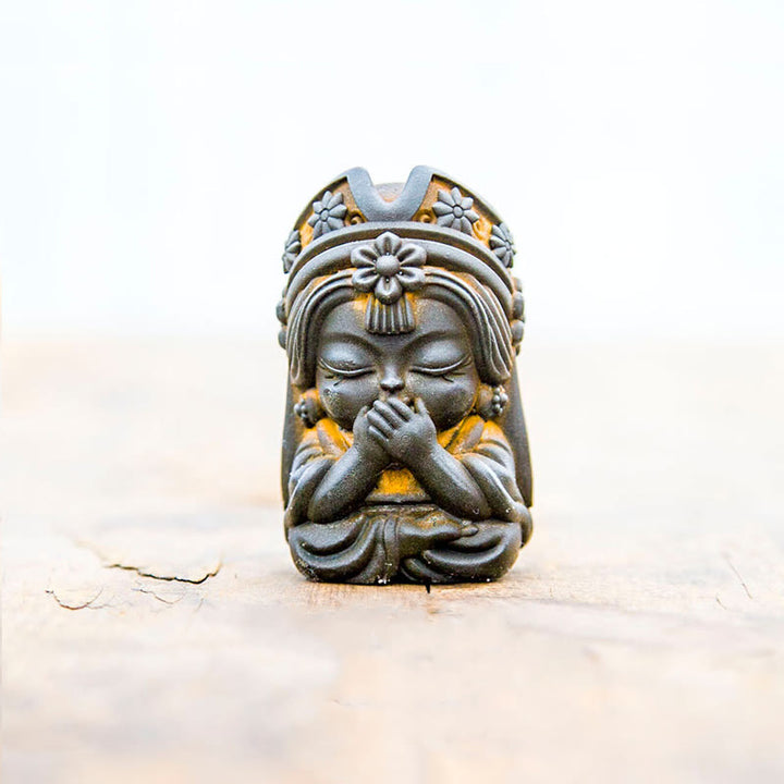 Buddha Stones手作り ザキラム 鉄粉 錆 鋳造 樹脂 像 禅 家の装飾
