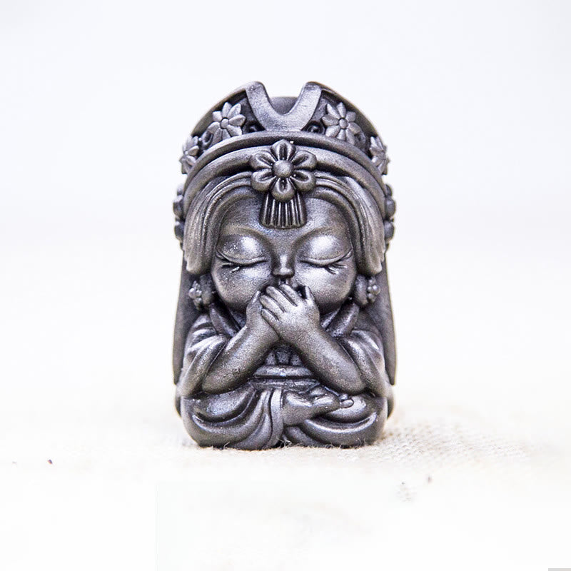 Buddha Stones手作り ザキラム 鉄粉 錆 鋳造 樹脂 像 禅 家の装飾