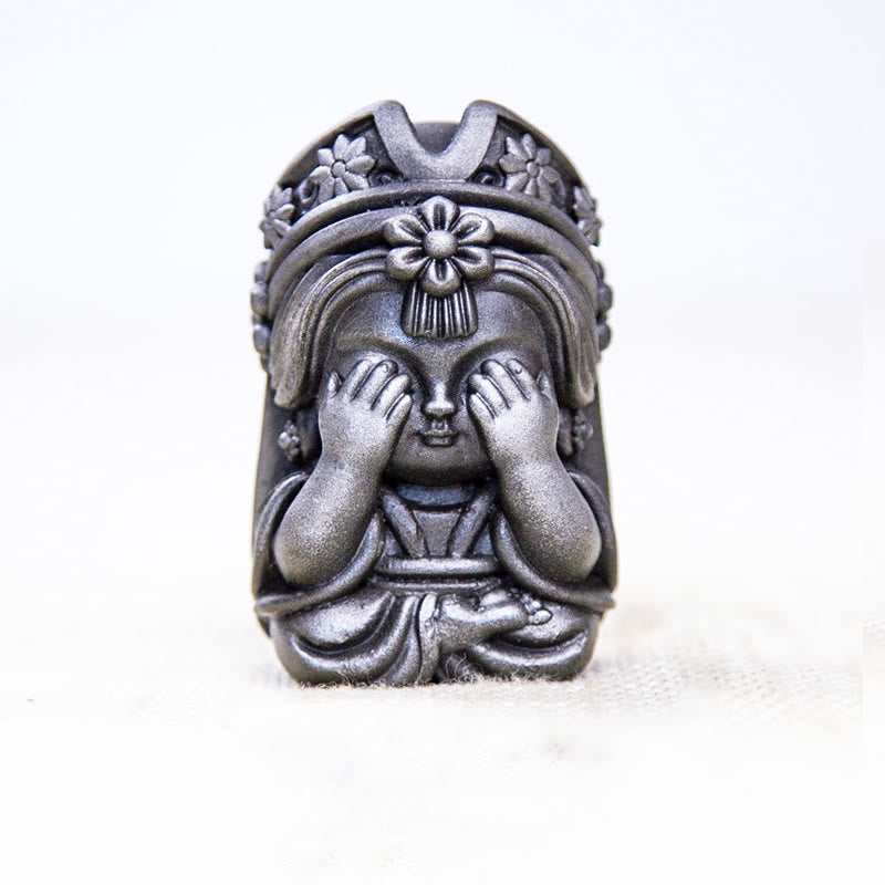 Buddha Stones手作り ザキラム 鉄粉 錆 鋳造 樹脂 像 禅 家の装飾