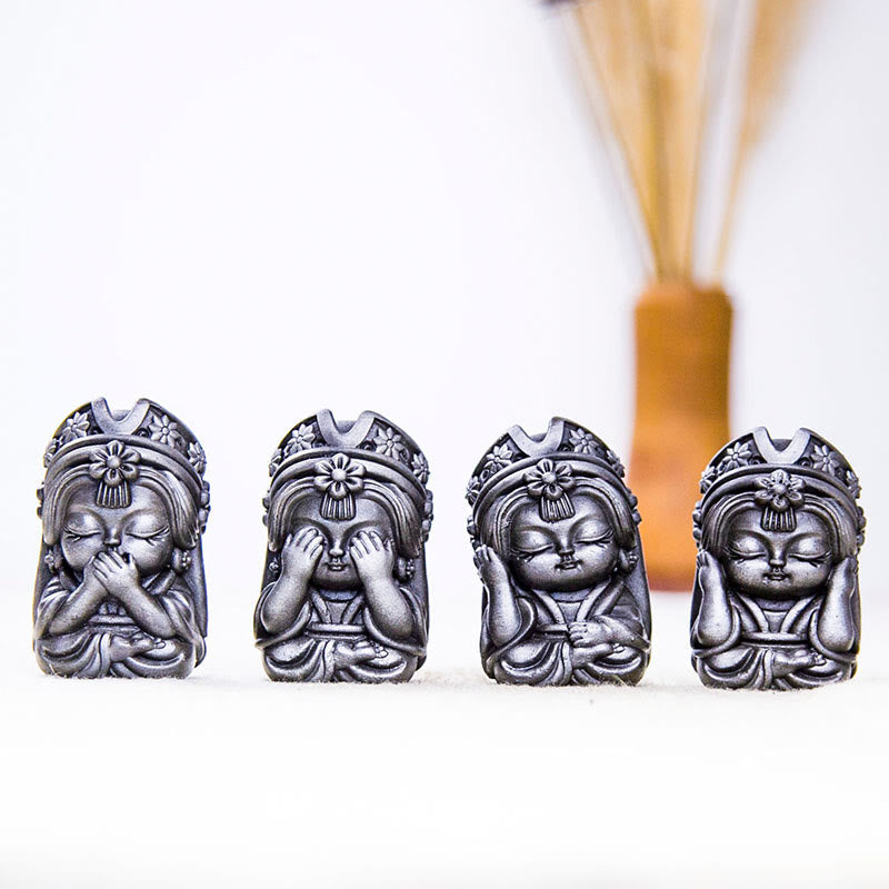 Buddha Stones手作り ザキラム 鉄粉 錆 鋳造 樹脂 像 禅 家の装飾