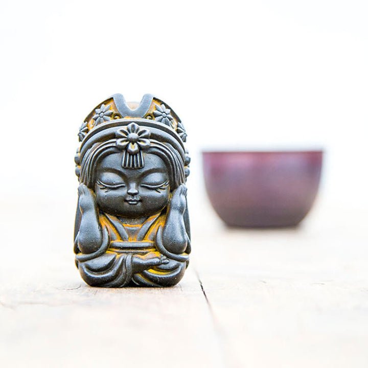 Buddha Stones手作り ザキラム 鉄粉 錆 鋳造 樹脂 像 禅 家の装飾
